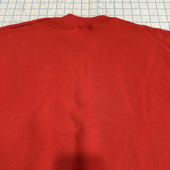 Vintage 90s Blank Red Fruit Of The Loom Best Sweatshirt Size Medium Made In USA - Picture 14 of 15